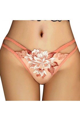 sous-vêtements Sexy pour Femmes Style sous-vêtements Sexy en Dentelle Femme évider de Fleurs Culottes Watermelon Red, M 