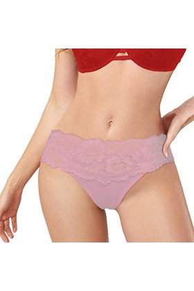 liaddkv Culotte pour femme - String - Un ensemble de couleurs au choix - Lingerie creuse - Fleurs latérales - Dentelle - Stri