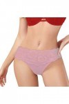 liaddkv Culotte pour femme - String - Un ensemble de couleurs au choix - Lingerie creuse - Fleurs latérales - Dentelle - Stri