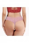 liaddkv Culotte pour femme - String - Un ensemble de couleurs au choix - Lingerie creuse - Fleurs latérales - Dentelle - Stri