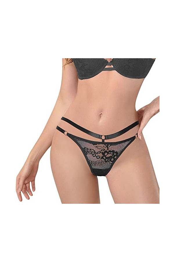liaddkv Womens Lace G Strings Sous-vêtements pour femme Sexy Lingerie Sexy Tangas pour Femmes Hommes Sexy Sous-vêtements avec