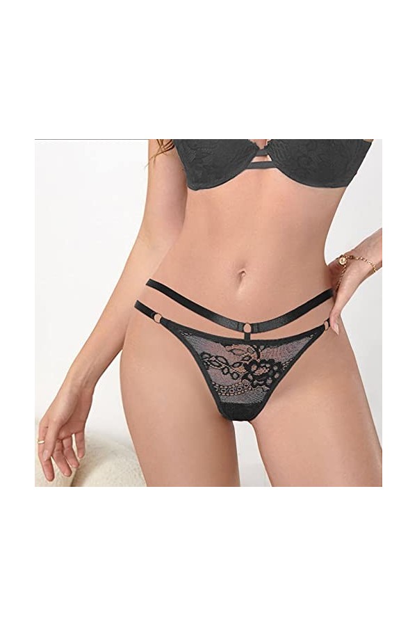 liaddkv Womens Lace G Strings Sous-vêtements pour femme Sexy Lingerie Sexy Tangas pour Femmes Hommes Sexy Sous-vêtements avec