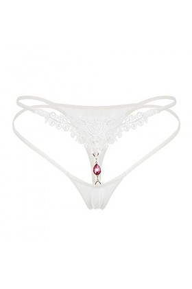 BIISDOST sous-vêtements Ice Low Thong Taille Pantalon Fun Slip Large Transparent Sexy Entrejambe Femmes Creuses T Sexy Coquin