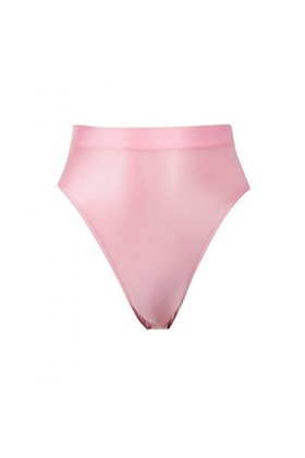 Jiabing Culotte Taille Haute Transparente et Sexy et Lisse Bustier Dentelle Pink, XL 