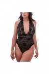 liaddkv Femme Taille Nuit Quot. Teds Sexy Nuit Vêtements Une Pièce Plus Lingerie Noir Sexy, Noir , S
