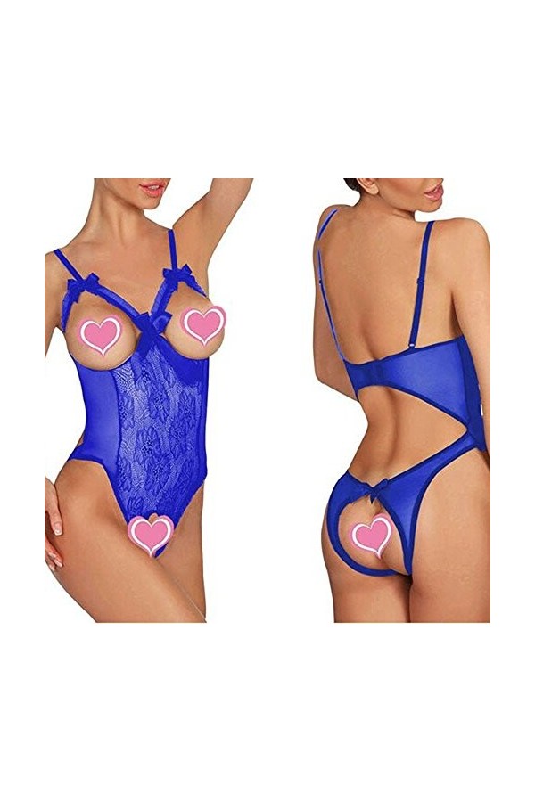 Combinaison Body Une Pièces - VêTements Push up Babydoll Femme G-String Col V Dos Nu String Sexy Hot Chemises de Nuit Hot Ouv