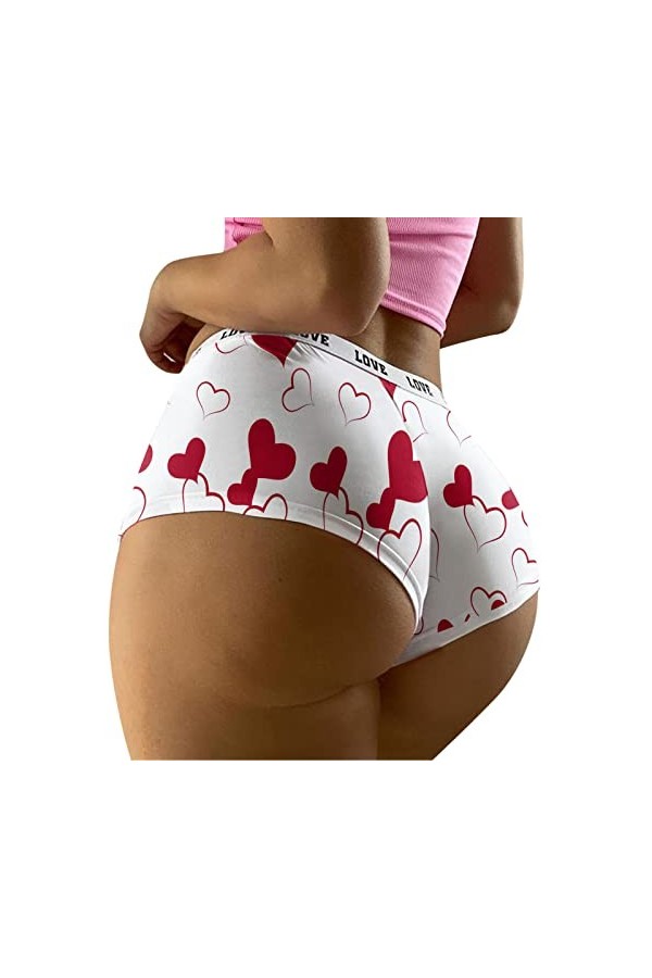 Jiabing Pieces Femmes sous-Vêtements Culottes Lingerie Sexy Taille Basse Imprimé 1 Culotte Femme Body Joyeux Anniversaire Pap