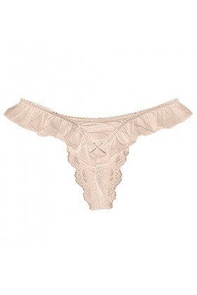 Culottes en Soie pour Femmes Sexy Sexy Sexy Dentelle évidé Maille Culotte Femmes Taille Moyenne Coton Bas Entrejambe Fille Sl