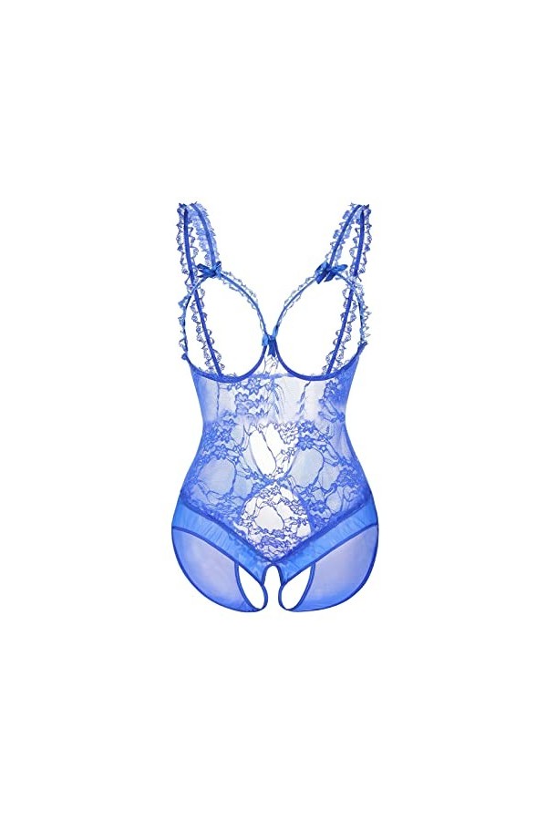 Lingerie Femme Sexy Ensemble Homme Sexy Hot y26k sous-vêtements Amusants pour Femmes Dentelle Ouverte Entrejambe rosée Sein V