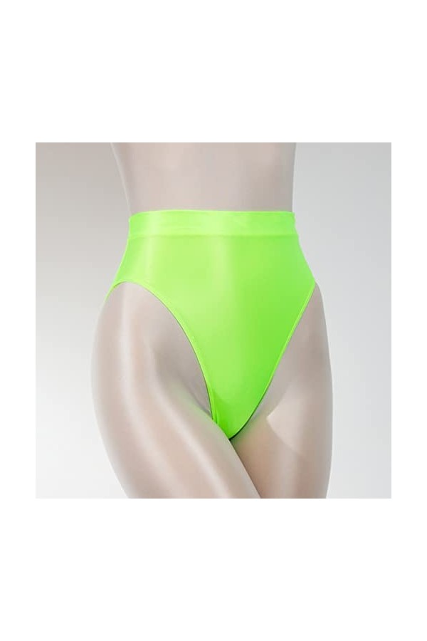 Jiabing Culotte Taille Haute Transparente et Sexy et Lisse Bustier Dentelle A, XL 