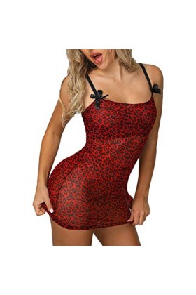 Fermeture Collier Body Noir Femme Dentelle Sexy Bébé Pad G-string Imprimé Femmes Dentelle Robe Noeud Leopard pour Sous-vêteme