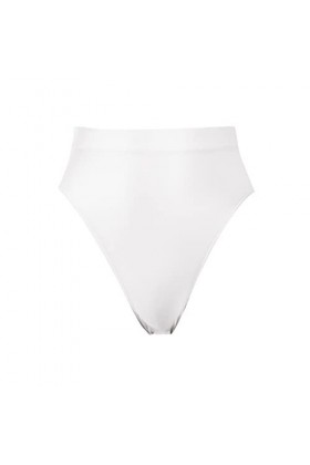 Jiabing Culotte Taille Haute Transparente et Sexy et Lisse Bustier Dentelle White, XXL 