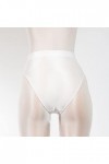 Jiabing Culotte Taille Haute Transparente et Sexy et Lisse Bustier Dentelle White, XXL 