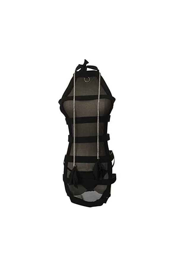 Lingerie Erothique Sexy Latex Femmes à Lacets Pleine Cage Corps Poitrine Bretelles sous-vêtements jarretière Costume élastiqu