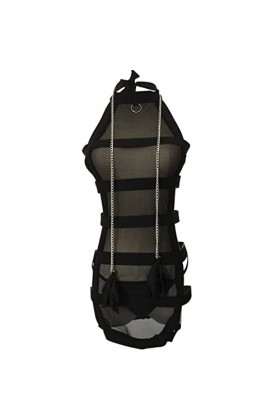 Lingerie Erothique Sexy Latex Femmes à Lacets Pleine Cage Corps Poitrine Bretelles sous-vêtements jarretière Costume élastiqu