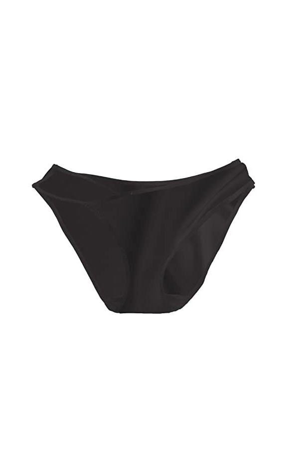 Culottes Sexy pour Femmes Culotte en Soie glacée pour Femmes sans Taille Basse Sexy sous-vêtements sexuels pour Femmes Black