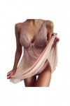 Lingerie sexy pour femme - Lingerie sexy - Lingerie transparente - Sous-vêtements sexy - Bretelles - Dentelle - Lingerie sexy