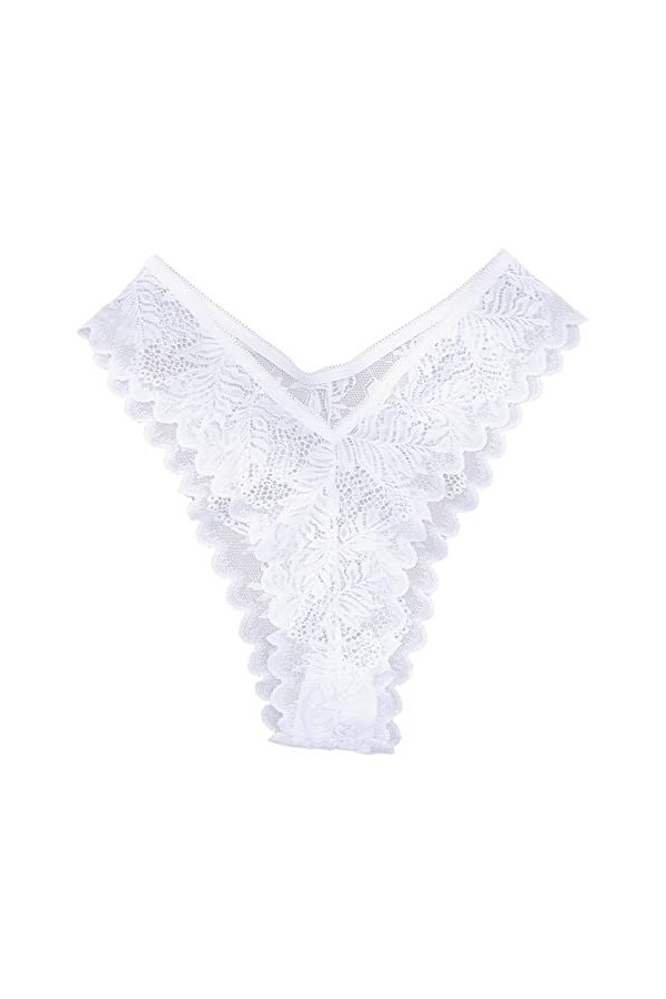 Vexiangni Culotte pour femme Ouvert - Sans coutures - Transparent - Grande taille - Sous-vêtements sexy - Entrejambe ouverte 