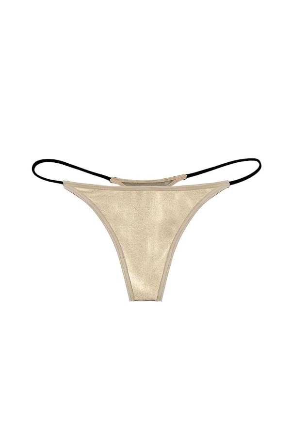 Culotte douce sans couture Hipster Soft Sous-vêtements pour femme Culotte en dentelle Culotte en coton, beige, M