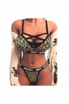 Lingerie en fourrure pour femme - Bandage de nuit - Corset creux - Sous-vêtements - Corset - Haut pour femme - Menottes, kaki