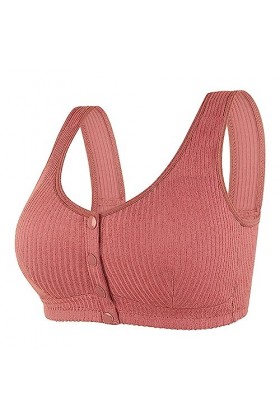 Lingerie Sexy Femme Coquine Hot Grande Taille Womens No Steel Ring Front Close Bra T Back Plus Size Soutien-Gorge sans Doublu