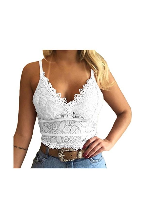 VaiKanhai Culotte sexy pour femme - String sexy - En coton stretch - Taille haute - Pour femme, Blanc., XXXL