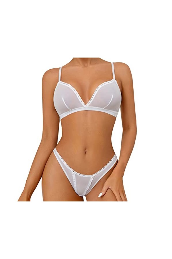 Femmes sous - VêTements 2pc Cuir Teddy Combinaison sous - VêTements Ensemble Sexy sous - VêTements Soutien - Gorge + Pyjama E