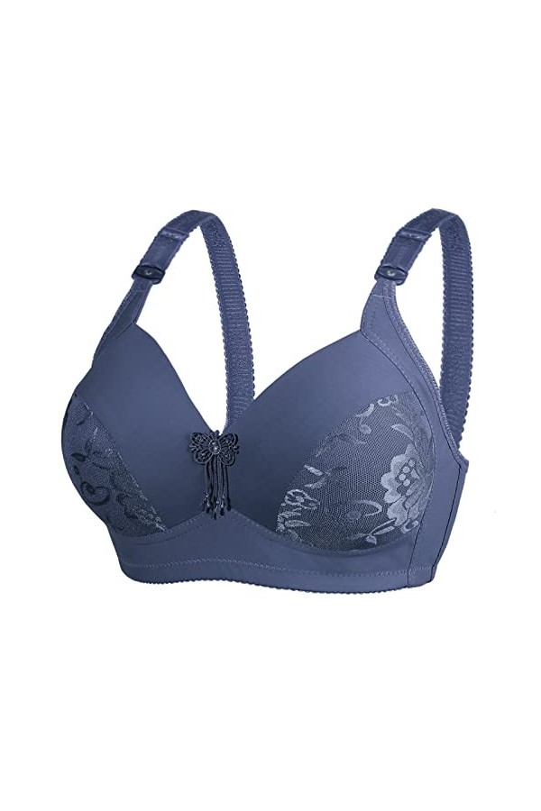 HANXIULIN Fully Soutien-gorge rembourré élégant et confortable sans armatures pour femme Grande taille Soulagement confortabl