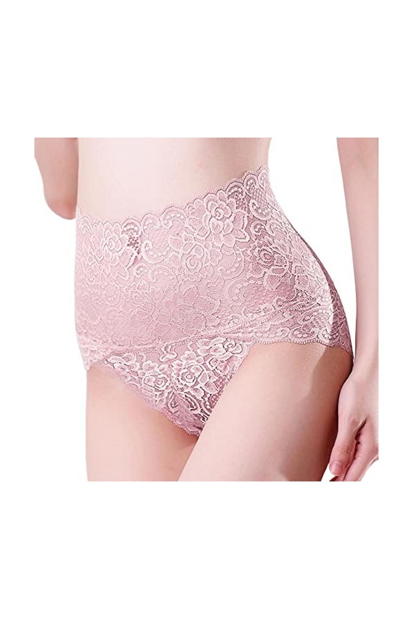 IQYU Body Femme Manches Longues Dentelle Sans Couture Taille Dentelle Femmes Culotte Taille Sous-vêtements Haute Lingerie Cul