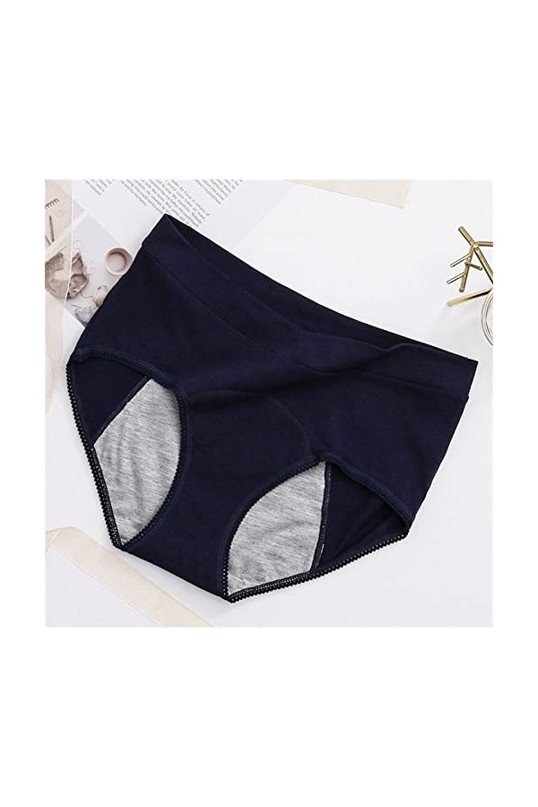 Générique Culottes Menstruelles Femme Taille Mi-Haute Briefs Stretch Pas Cher sous-Vêtements Menstruelles Tanga Absorbante Él