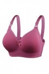 CreoQIJI Soutien-gorge doux et confortable pour femme - Sans anneau en acier, lilas, 110D