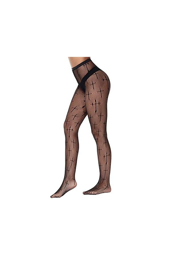 Générique Lingerie Sexy Femme Body et Combinaison Collants résille Taille Haute pour Femmes Bas résille Sexy en Maille Linger