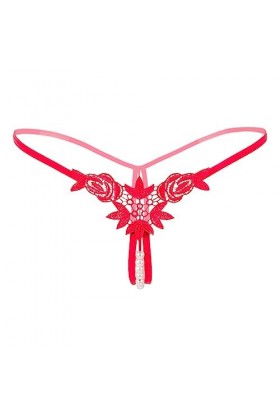 ADMAY 2023 New y*2*k Style Lingerie Femmes Sexy Gland Maille Perle Slips évider Culotte Crochet à Lacets Culotte Tongs G Stri