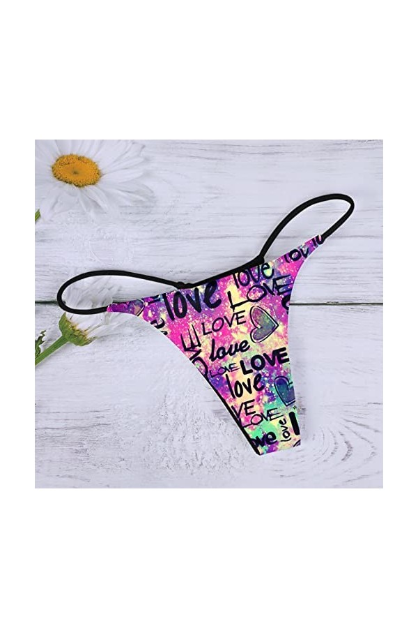 ADMAY 2023 New y27k Style Lingerie Culotte String Sexy Saint Valentin Culotte en Dentelle Taille Basse pour Femmes Tongs Conf