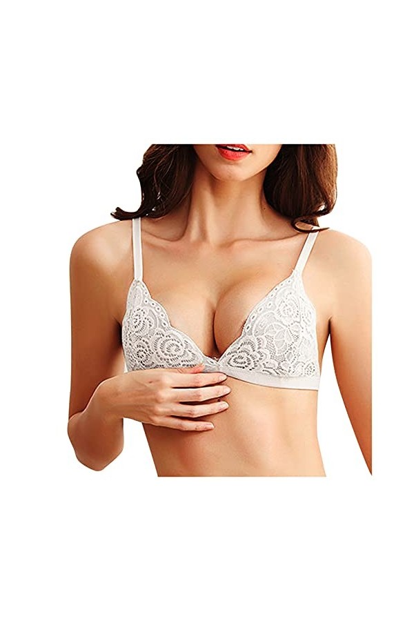 Sextoys Pour Offre Sexy Femmes Soutien-gorge Dentelle Française avec A Corsage Lingerie Sexy, Blanc., taille unique