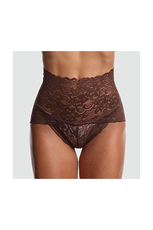 Générique Sexy Dentelle Maille Transparente Femmes sous-vêtements Grande Taille Taille Haute Culotte Culotte Brassière Taille
