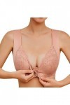 CUTeFiorino Sportbustiers Soutien-gorge pour femme sans anneau en acier Soutien-gorge pour femme Fermé Devant Dos en T Grande
