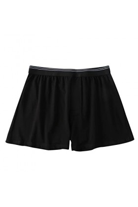 Boxer rétro pour homme - Respirant - Sexy - Pour homme, b noir, L