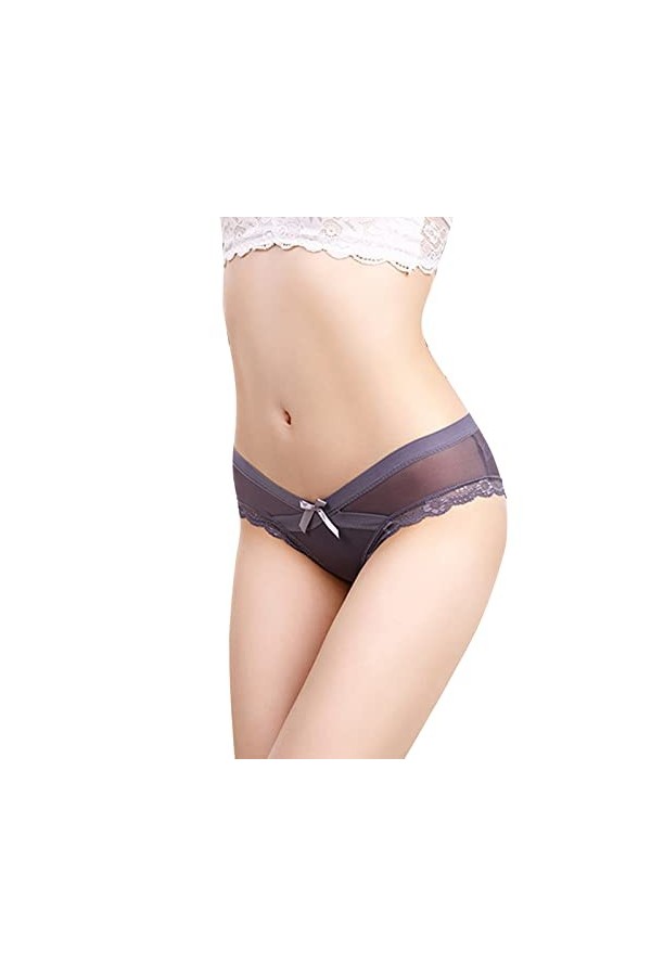 Vexiangni Culotte sexy en dentelle florale pour femme - En maille filet - Pour cosplay - Sexy - String - String - Sous-vêteme