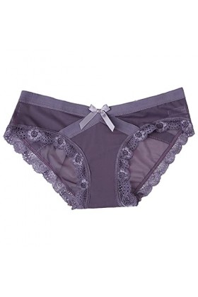 Vexiangni Culotte sexy en dentelle florale pour femme - En maille filet - Pour cosplay - Sexy - String - String - Sous-vêteme