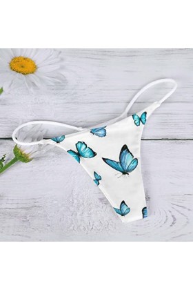 TWIFER Culotte Confort G-String Taille Basse pour Femme T-Back Culotte Douce Sexy Culotte pour Femme Body Minute Cire AC-Whi