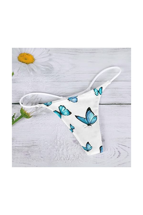 TWIFER Culotte Confort G-String Taille Basse pour Femme T-Back Culotte Douce Sexy Culotte pour Femme Body Minute Cire AC-Whi