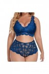 Lingerie Sexy pour Femme Ensemble de lingerie grande taille pour femme Sexy Halter Choker Soutien-gorge à bretelles et culott