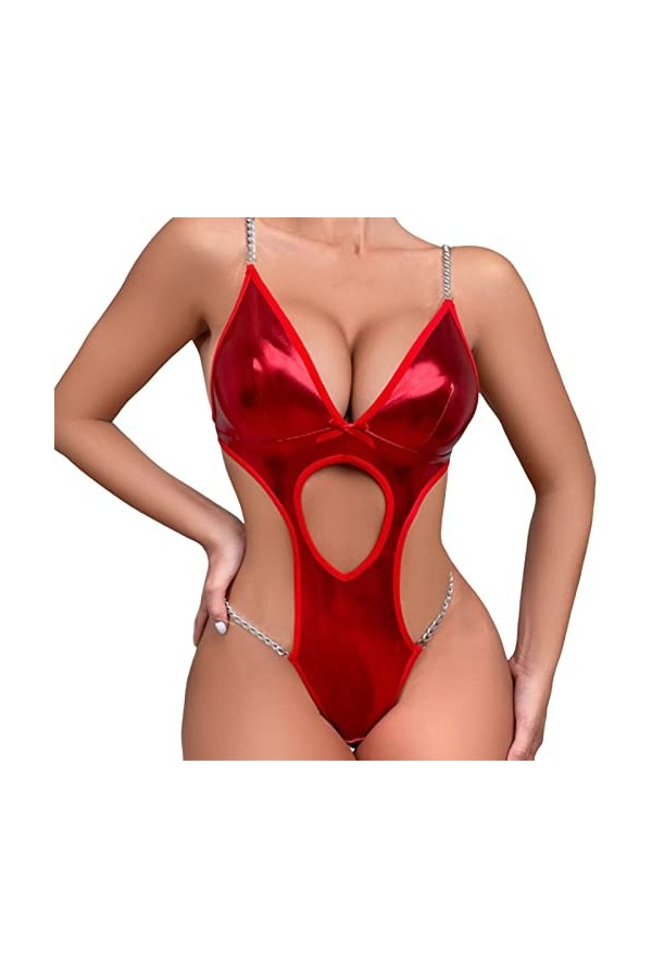 Mini Robe Lingerie Femme Sexy Soutiens-Gorge Dentelle Tenue Femme Robe sans Manches Bandage Moulante Nuisette Party soirée Gr