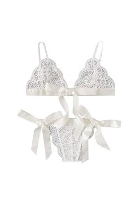 Lingerie Femme Sexy Ensemble Homme Sexy Hot y27k Trim Sexy Bow Lace Underpant Soutien-Gorge Set Set Scalloped Women Lingerie 