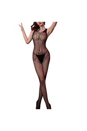 Lingerie Sexy Trois Points Passion Bas Serrés Tearable Sexy Net Ensemble de Vêtements Panier Plus Lingerie Black, One Size 