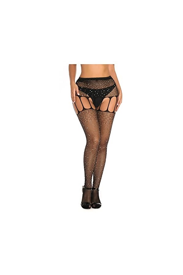 Collants pour femme - En soie - Sexy - Fleurs sexy - Culotte longue creuse - Collants de tentation - Collants de tentation - 