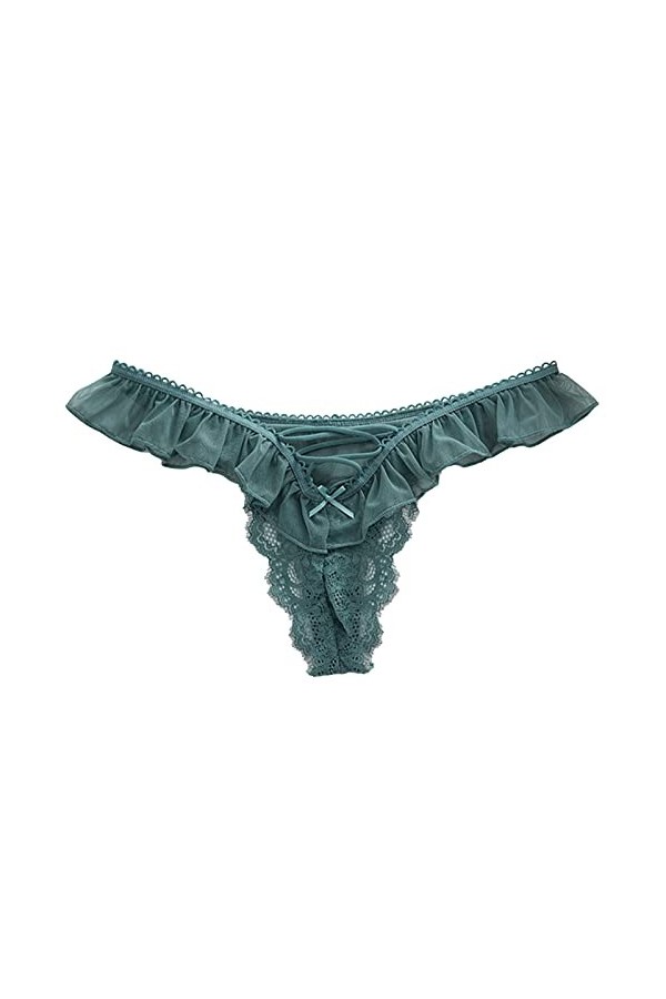 Culottes en Soie pour Femmes Sexy Sexy Sexy Dentelle évidé Maille Culotte Femmes Taille Moyenne Coton Bas Entrejambe Fille Sl