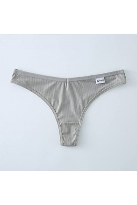 Ensemble de sous-vêtements bikini sans couture pour femme, gris, L