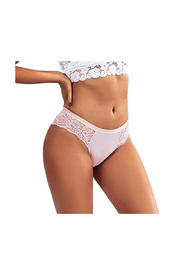 Daily Deals of The Day Prime Today Only Menstruelle Coton Fille Culotte Sexy pour Femme en Coton Taille Basse Transparente Li